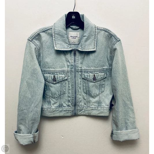 Jacket Denim By Abercrombie And Fitch In Blue Denim, Size: S
