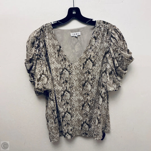 Top Short Sleeve By Thml In Gold, Size: Xl