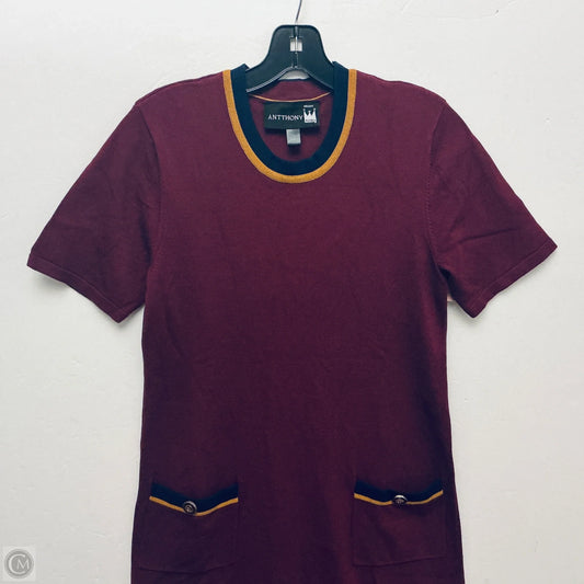 Dress Casual Midi By Antthony In Maroon, Size: S