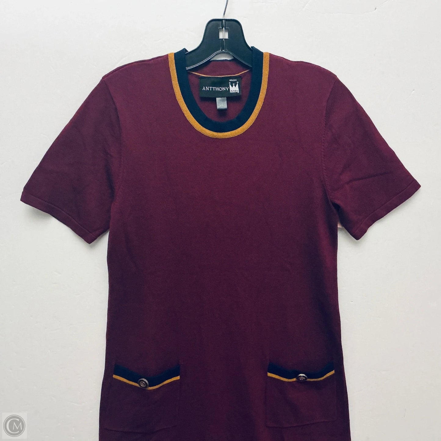 Dress Casual Midi By Antthony In Maroon, Size: S