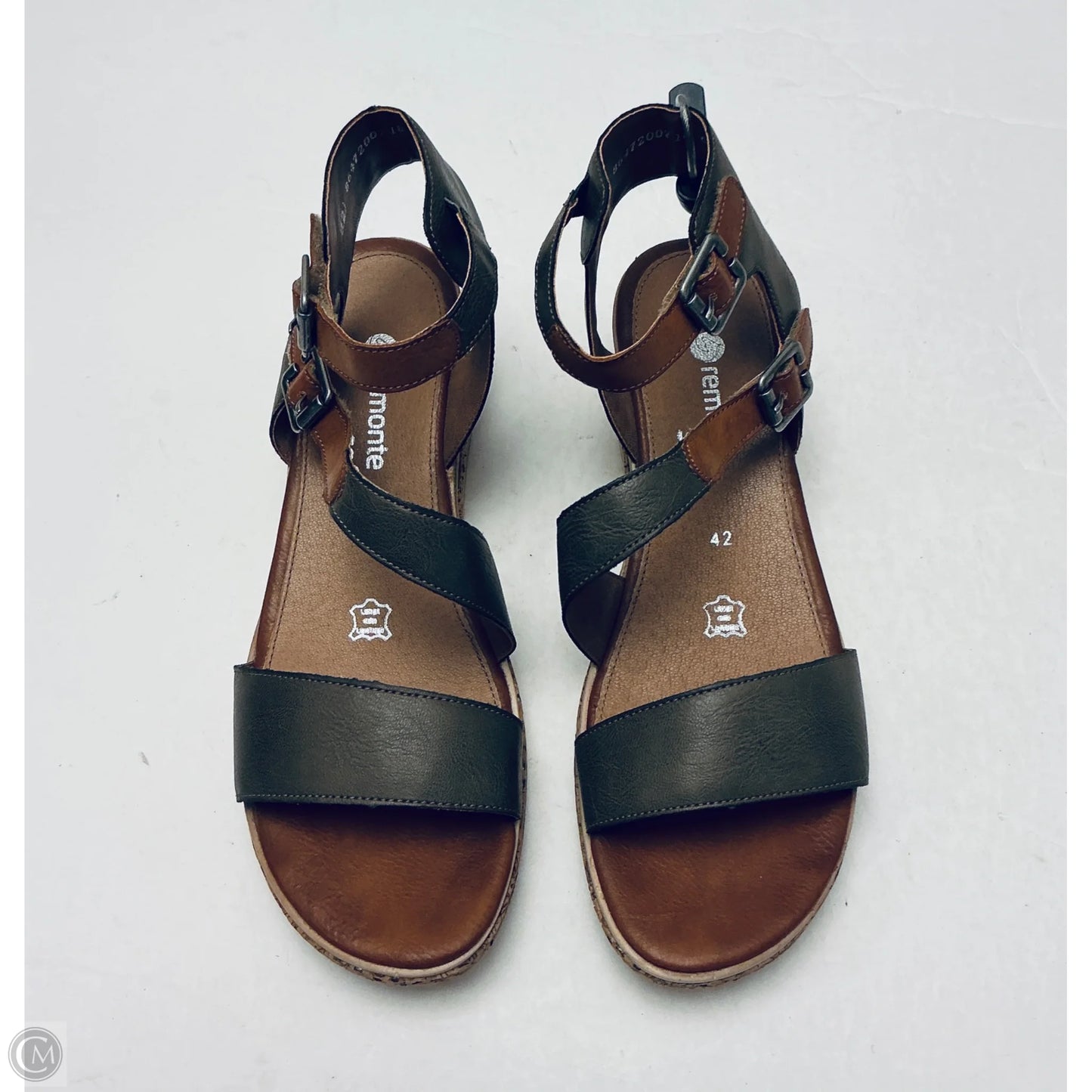 Sandals Heels Wedge By Cmc In Green, Size: 10