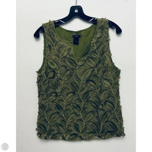 Top Sleeveless By Ann Taylor In Green, Size: M