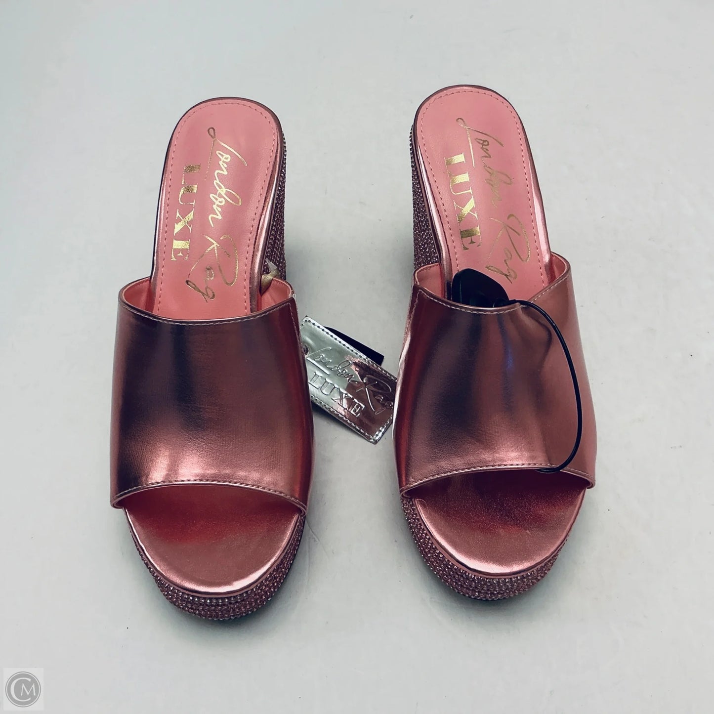 Sandals Heels Wedge By Clothes Mentor In Pink, Size: 6