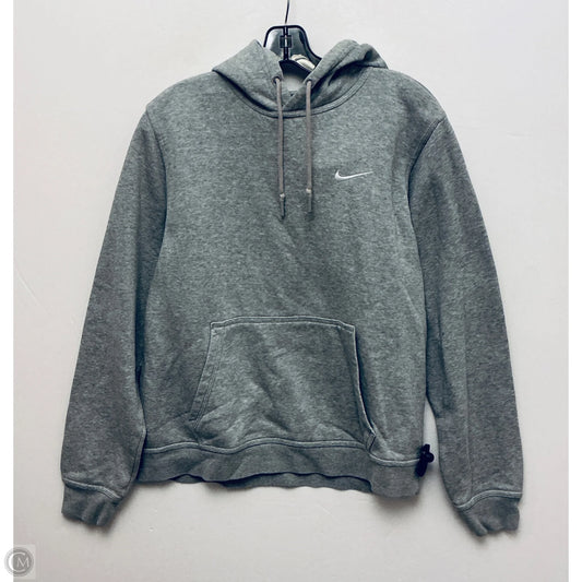 Sweatshirt Hoodie By Nike In Grey, Size: M