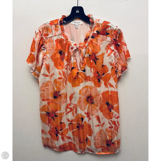 Top Short Sleeve By Clothes Mentor In Orange, Size: 1x