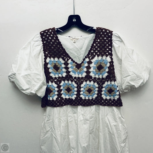 Dress Casual Midi By Jodifl In Brown & White, Size: L