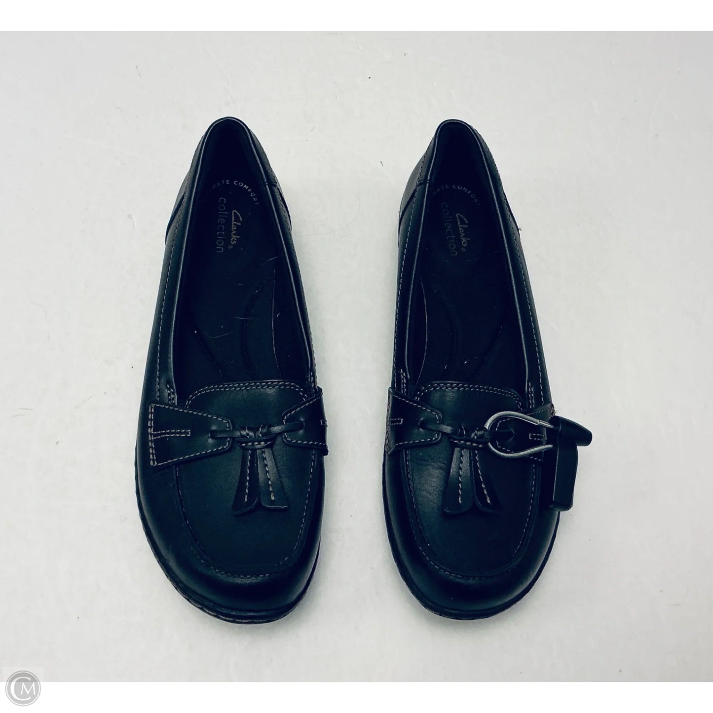 Shoes Flats By Clarks In Black, Size: 8