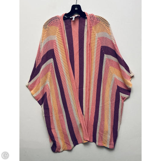 Sweater Cardigan By Jessica Simpson In Striped Pattern, Size: L