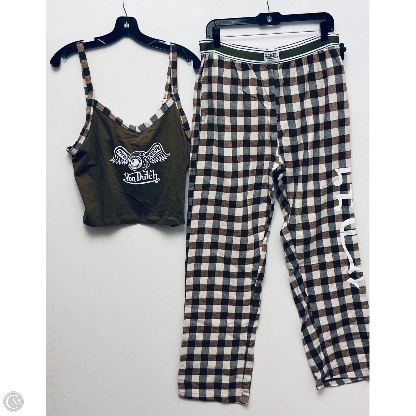 Pajamas 2pc By Clothes Mentor In Plaid Pattern, Size: Xl