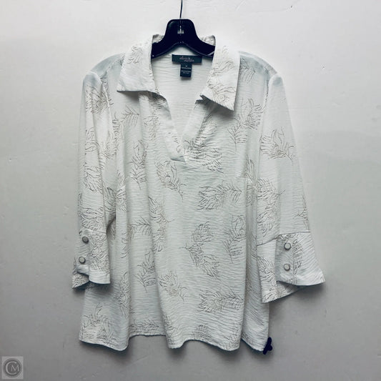 Top Long Sleeve By Clothes Mentor In White, Size: 1x