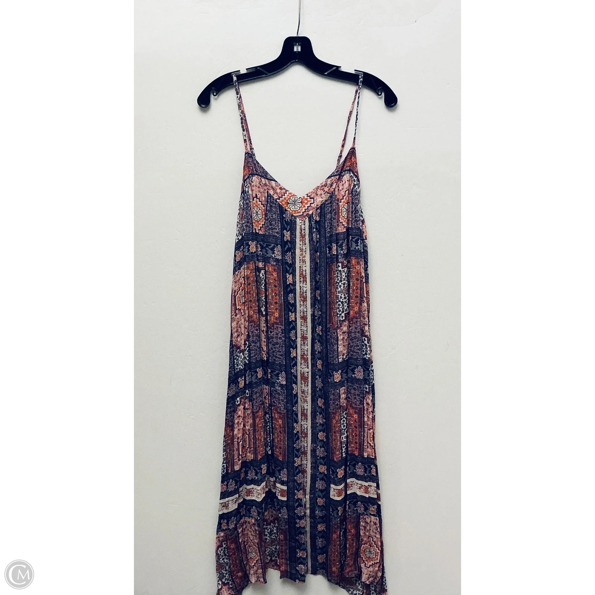 lucky brand bohemian dress PRINT MIX BUTTON THROUGH MIDI DRESS