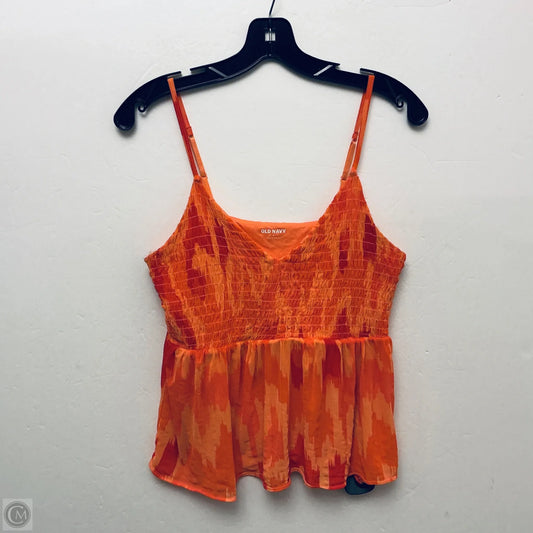Top Sleeveless By Old Navy In Orange, Size: M