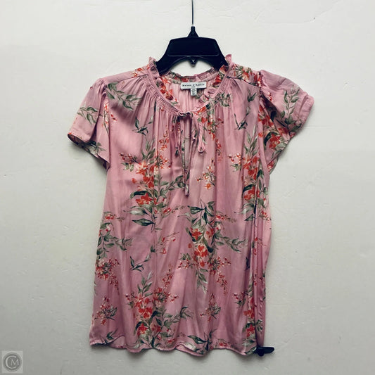 Top Short Sleeve By Maison Damelie In Pink, Size: L