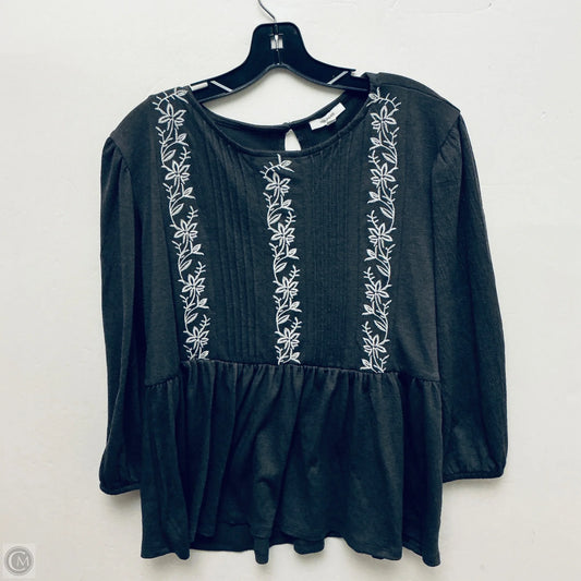 Top Long Sleeve By Maurices In Grey, Size: M