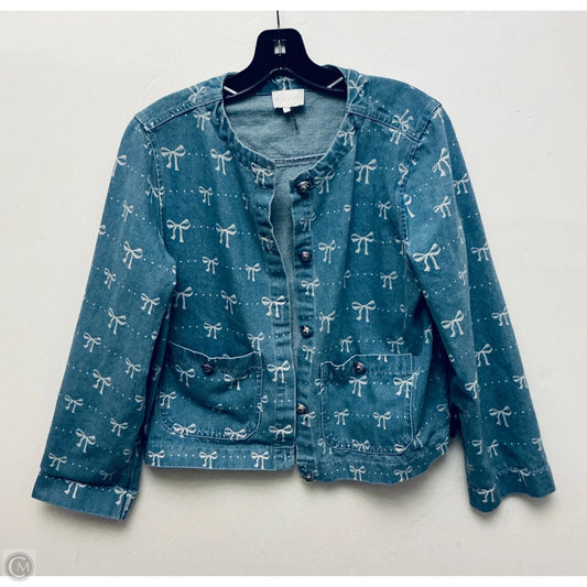 Jacket Denim By Entro In Blue Denim, Size: M