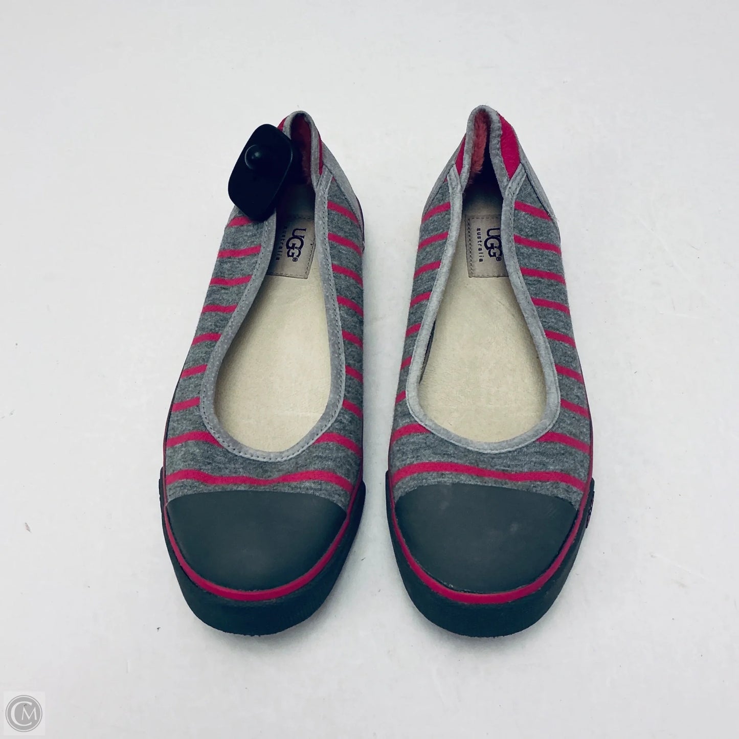 Shoes Designer By Ugg In Grey & Pink, Size: 9.5