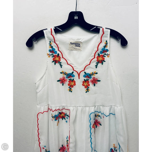 Dress Casual Midi By Savanna Jane In White, Size: S