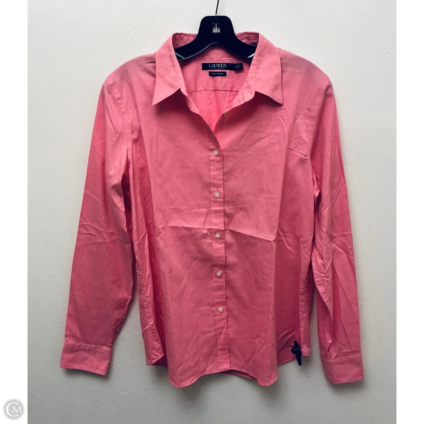 Top Long Sleeve By Lauren By Ralph Lauren In Pink, Size: L