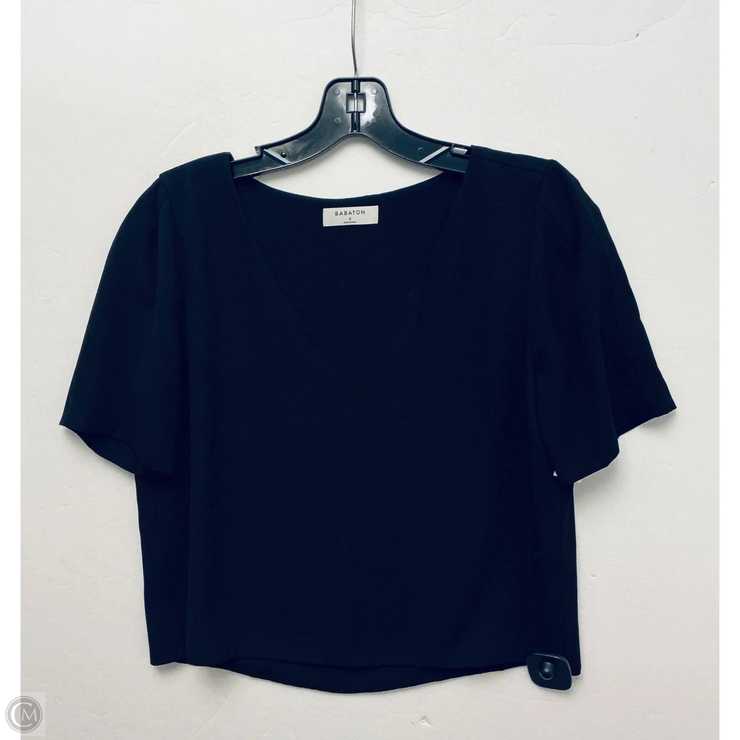 Top Short Sleeve Basic By Babaton In Black, Size: S