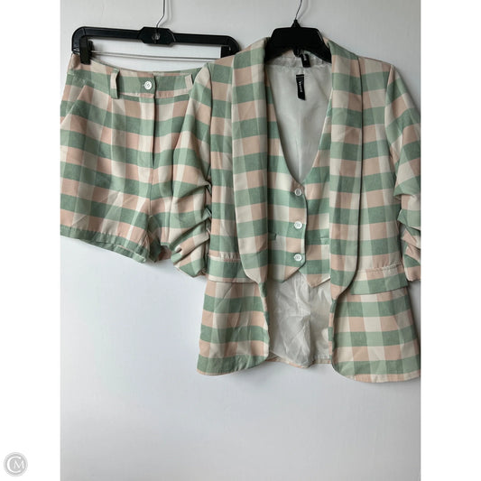 Shorts Set By Venti6 In Plaid Pattern, Size: M