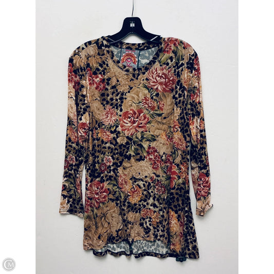 Top Long Sleeve By Johnny Was In Animal Print, Size: M