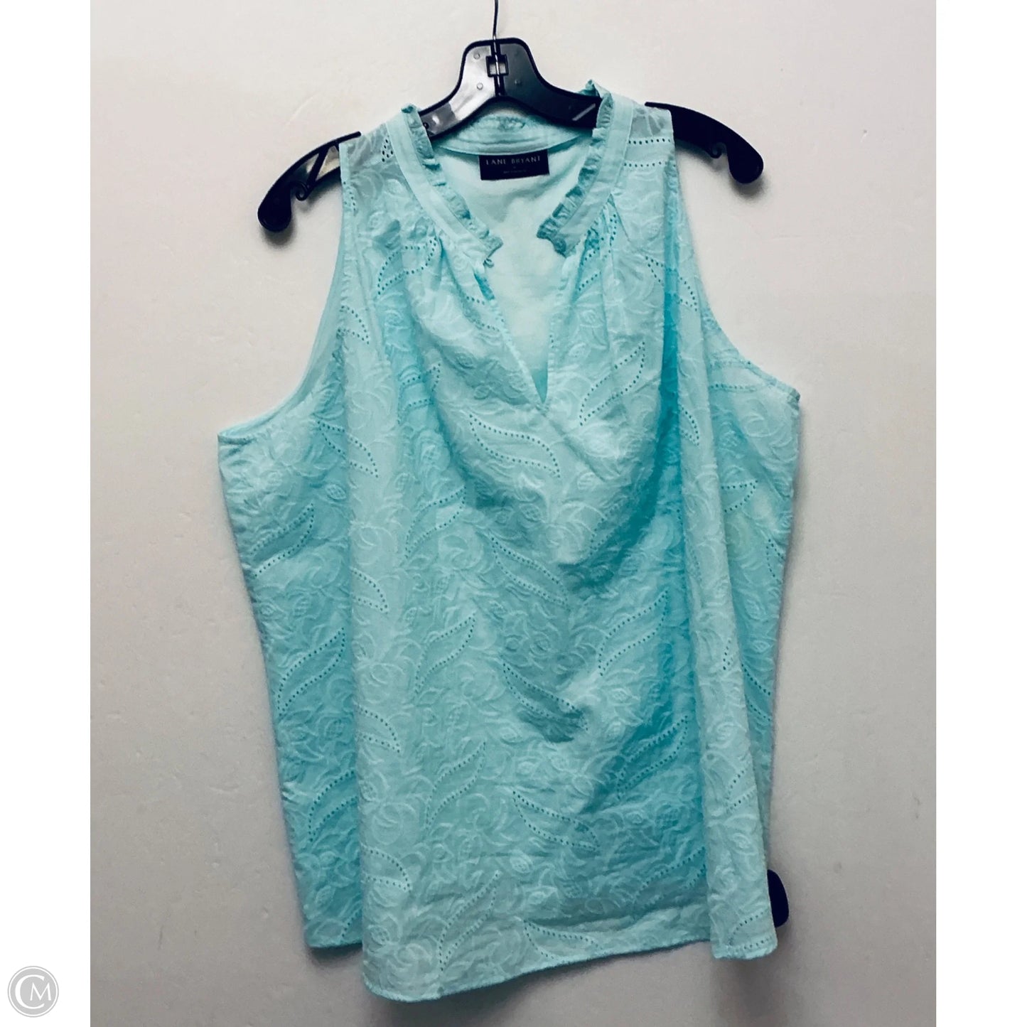 Top Sleeveless By Lane Bryant In Aqua, Size: Xl