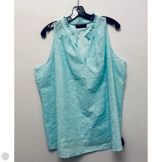 Top Sleeveless By Lane Bryant In Aqua, Size: Xl