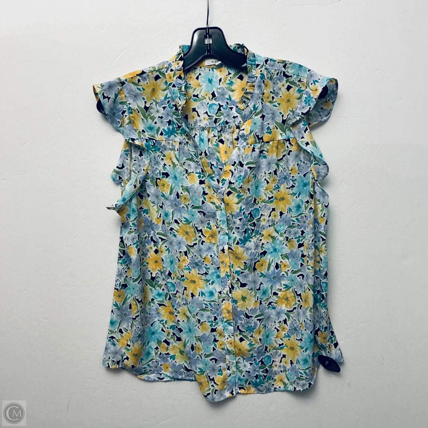 Top Sleeveless By Pleione In Floral Print, Size: L