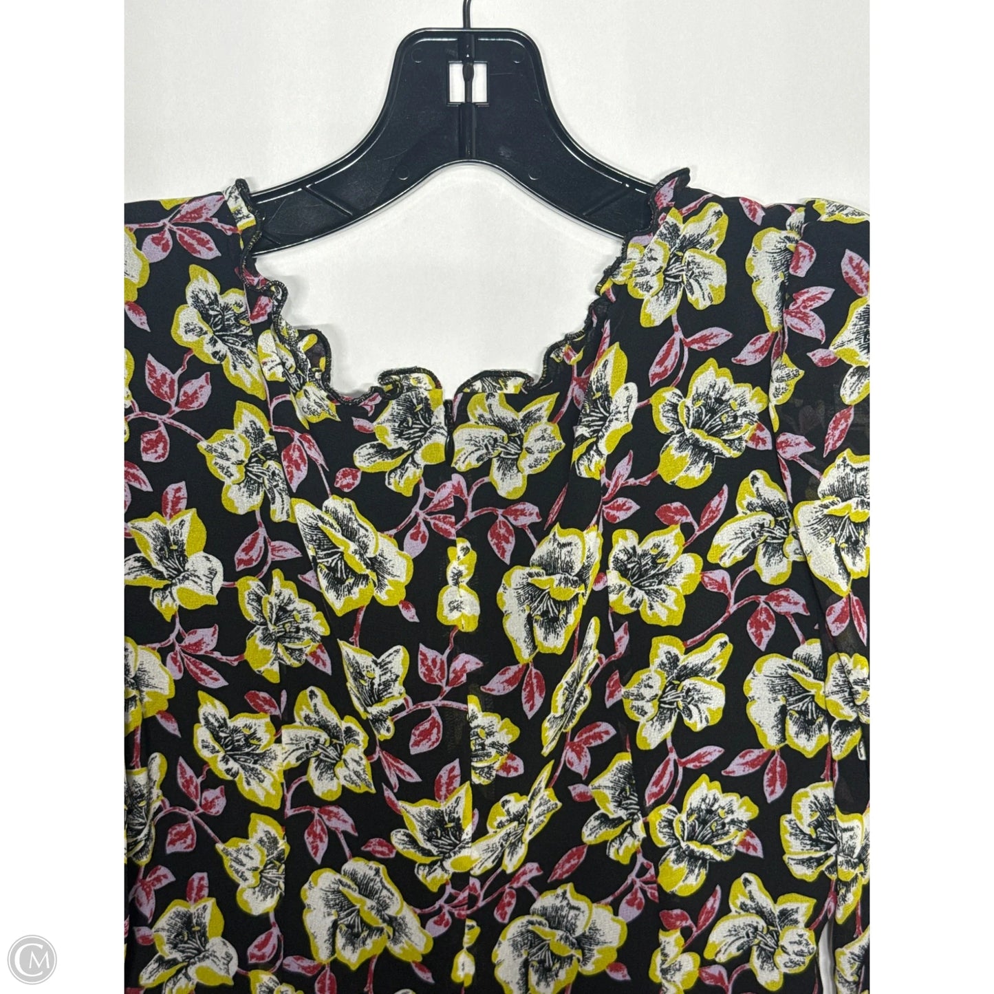 Top Short Sleeve By Cinc A Sept In Floral Print, Size: S