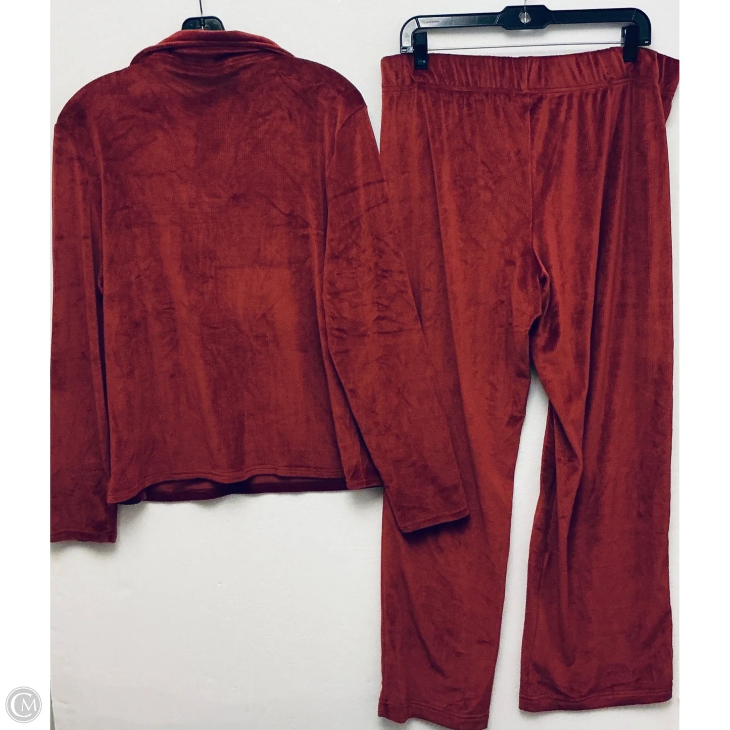 Pajamas 2pc By Calvin Klein In Red, Size: L