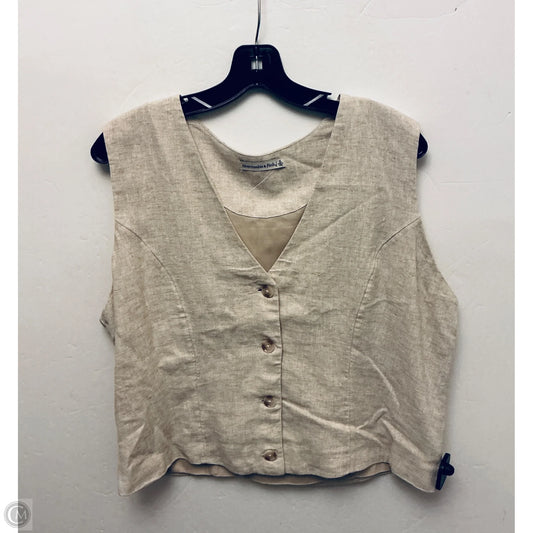 Vest Other By Abercrombie And Fitch In Tan, Size: Xl