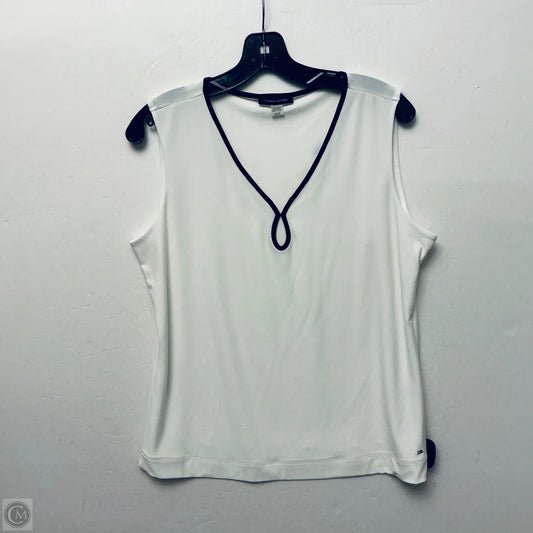 Top Sleeveless By Tommy Hilfiger In White, Size: L
