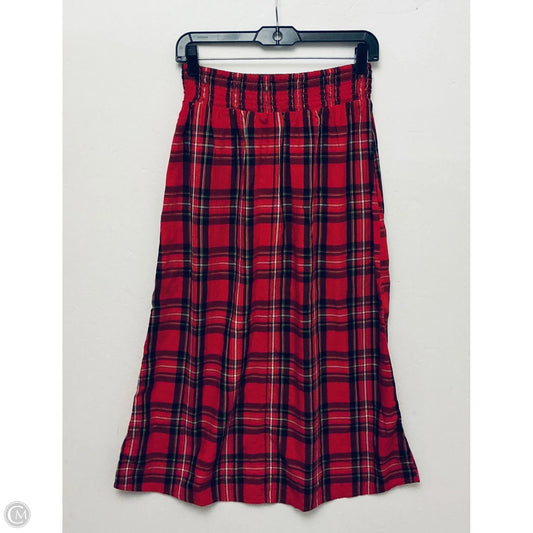 Skirt Midi By Old Navy In Plaid Pattern, Size: S