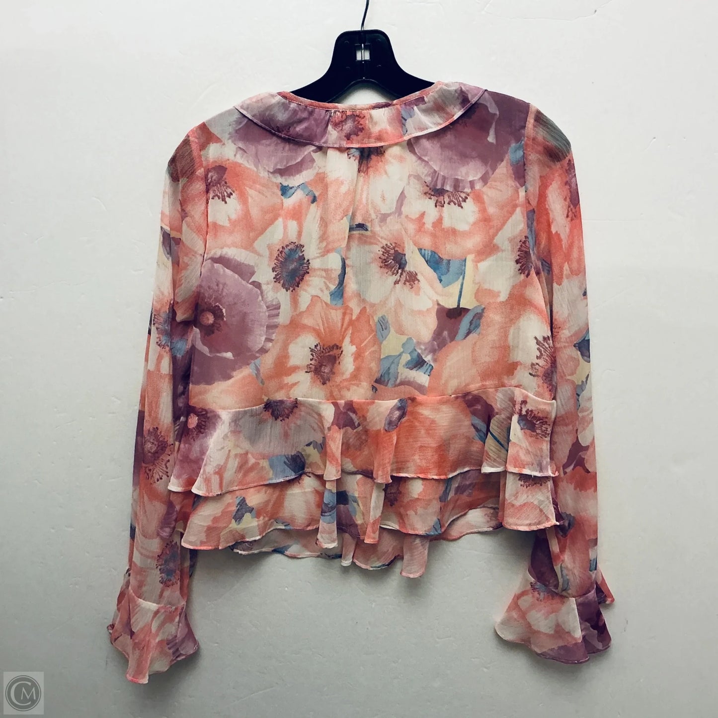 Top Long Sleeve By Vici In Floral Print, Size: Xs