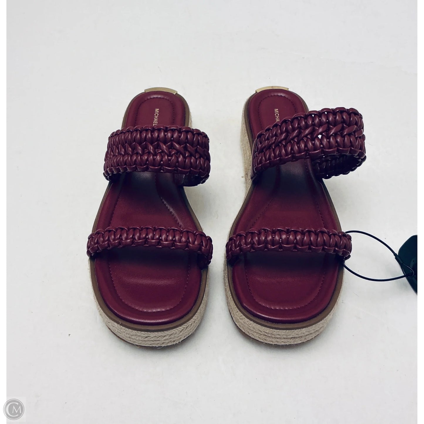 Sandals Designer By Michael Kors In Maroon, Size: 10