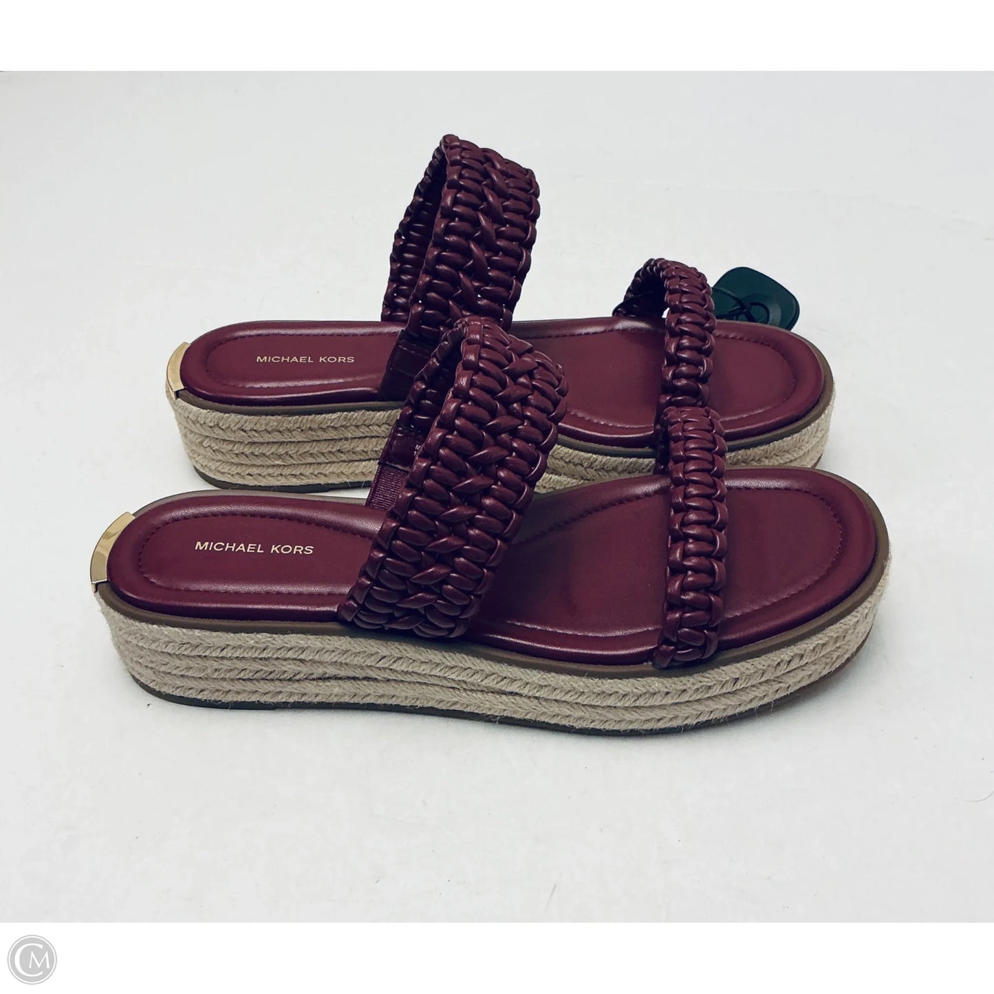 Sandals Designer By Michael Kors In Maroon, Size: 10