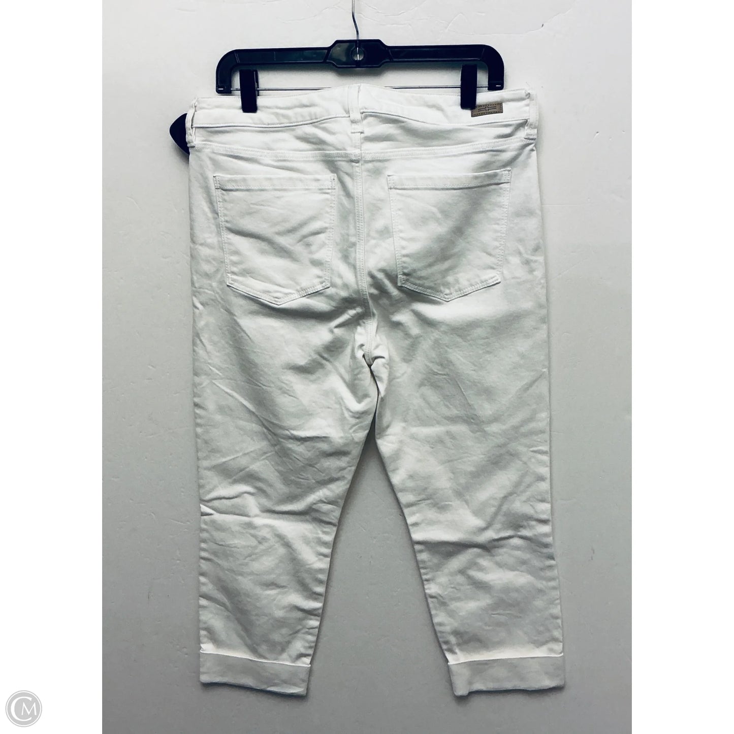 Jeans Cropped By Liverpool In White Denim, Size: 12