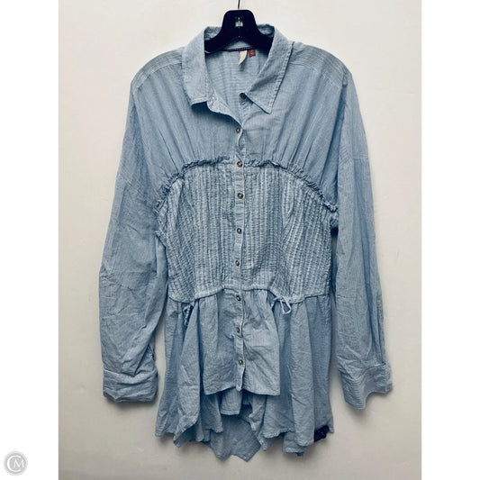 Top Long Sleeve By Pilcro In Blue, Size: Xl