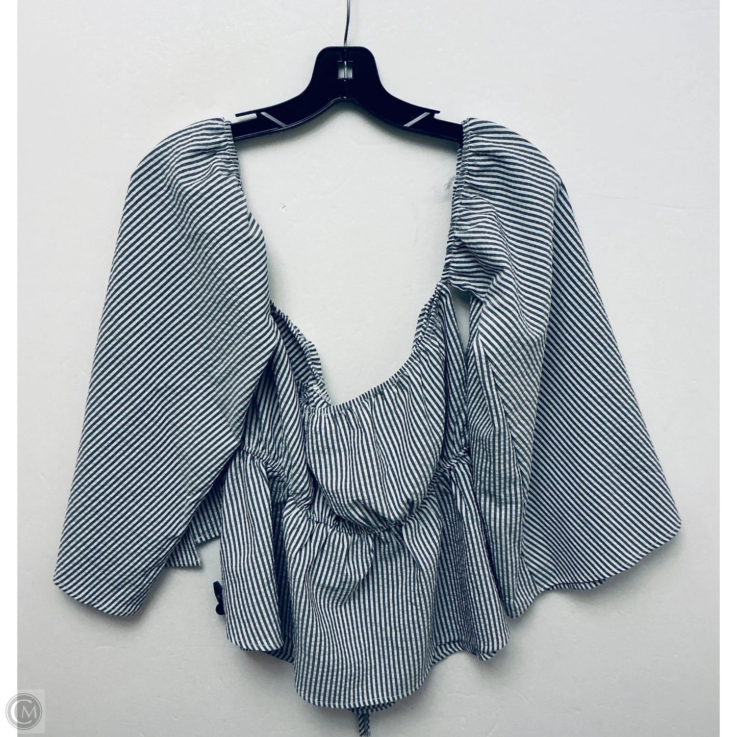 Top Long Sleeve By Savanna Jane In Striped Pattern, Size: L