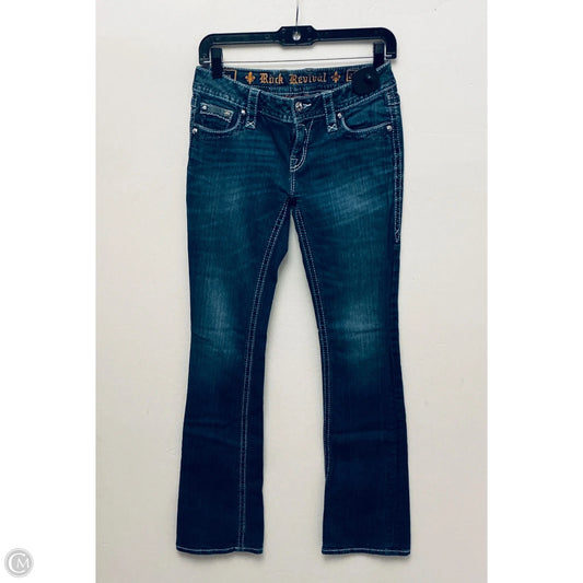 Jeans Boot Cut By Rock Revival In Blue Denim, Size: 2