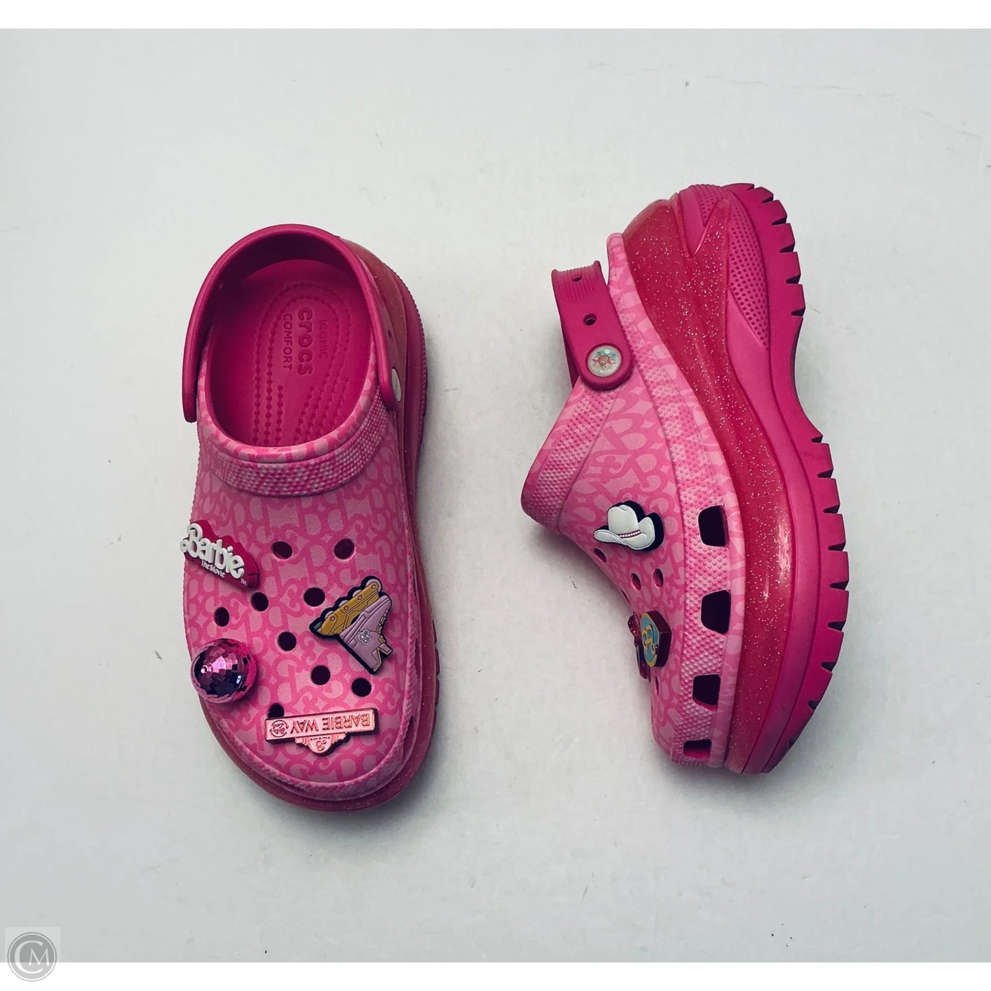 Shoes Heels Platform By Crocs In Pink, Size: 9