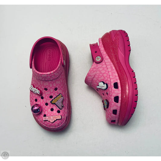 Shoes Heels Platform By Crocs In Pink, Size: 9