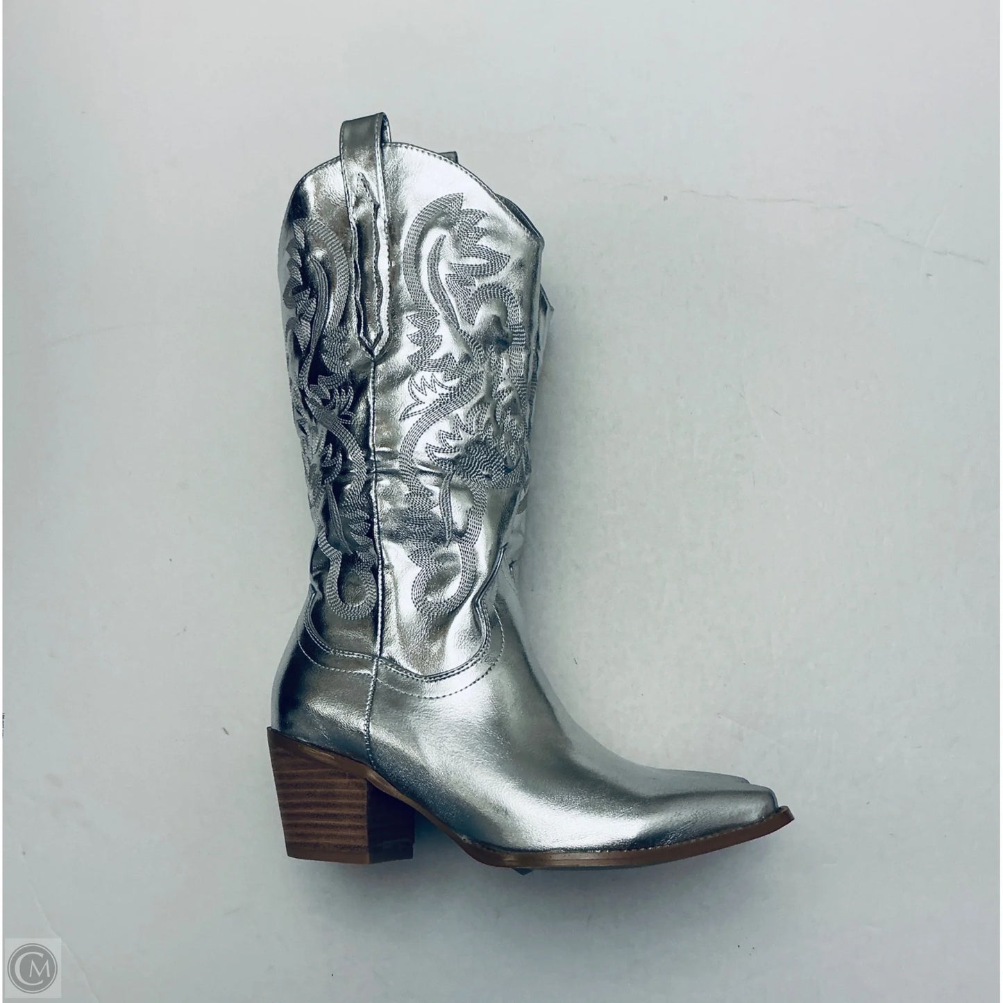 Boots Western By Cme In Silver, Size: 8