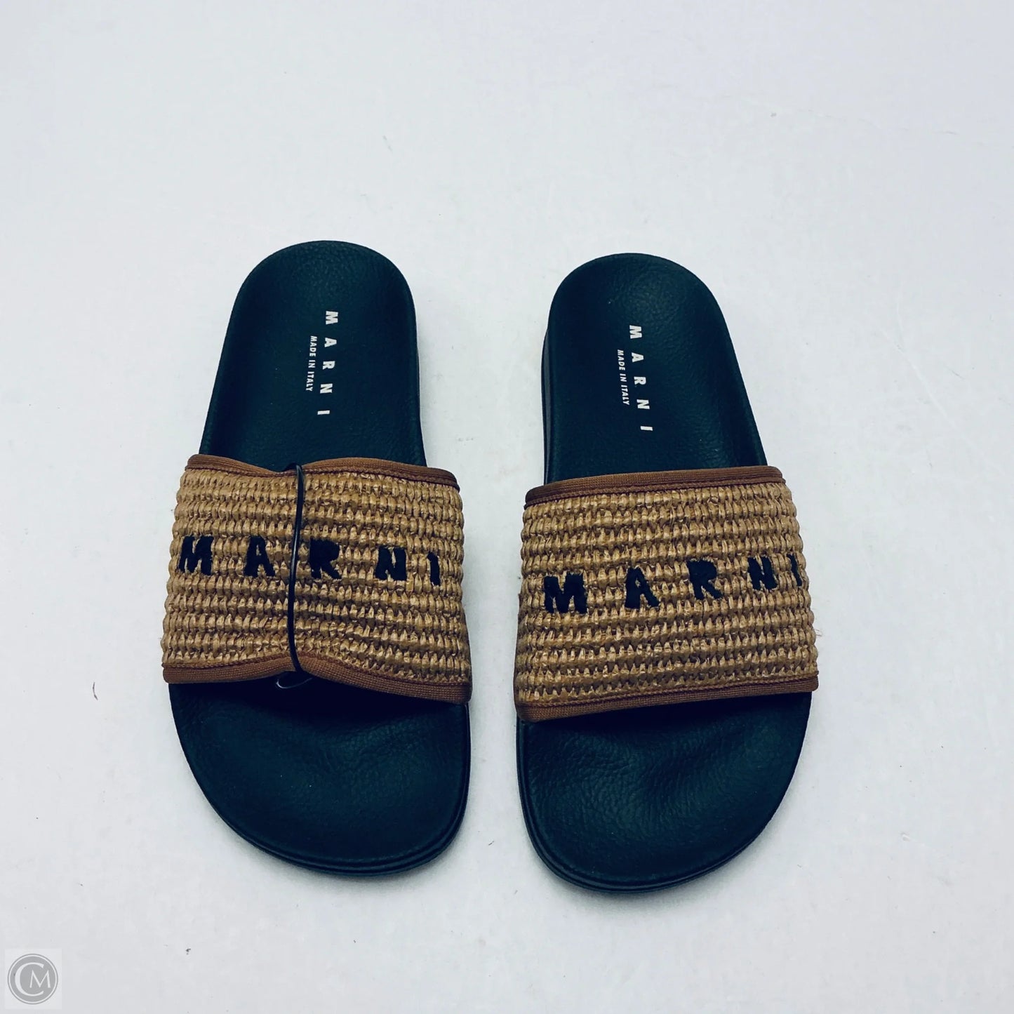 Sandals Flats By Clothes Mentor In Black & Brown, Size: 7.5