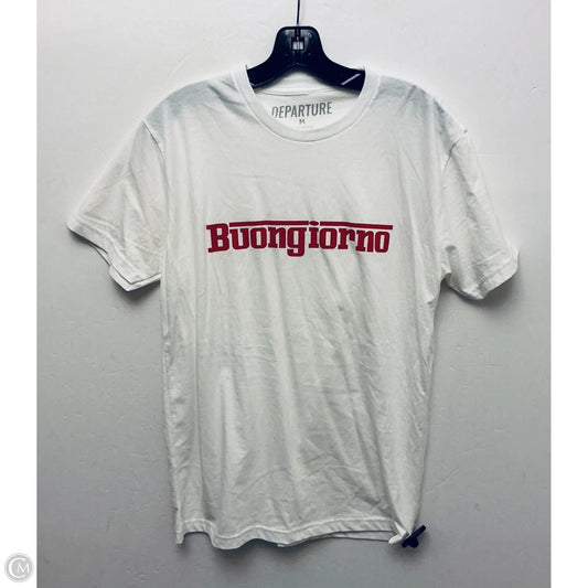 Top Short Sleeve Basic By Clothes Mentor In White, Size: M