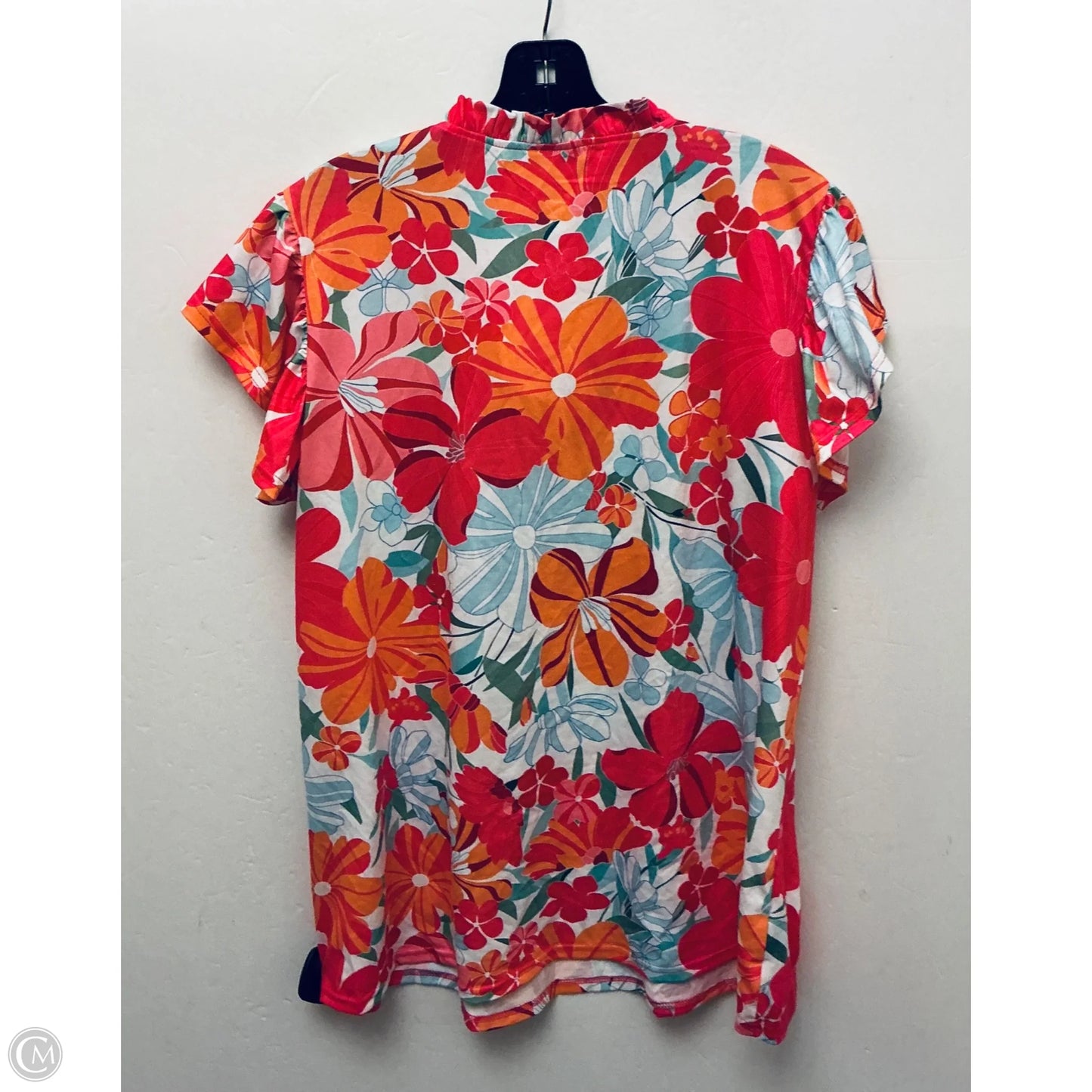 Top Short Sleeve By Southern Stitch In Floral Print, Size: L