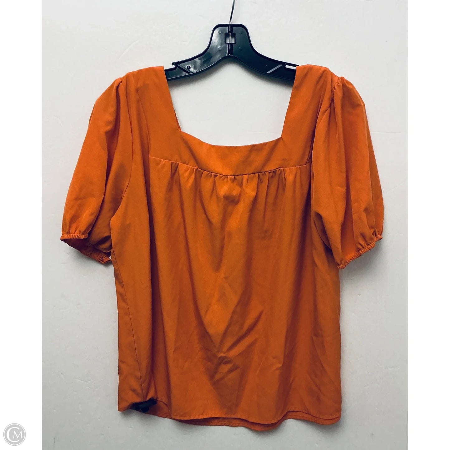 Top Short Sleeve By Shein In Orange, Size: M