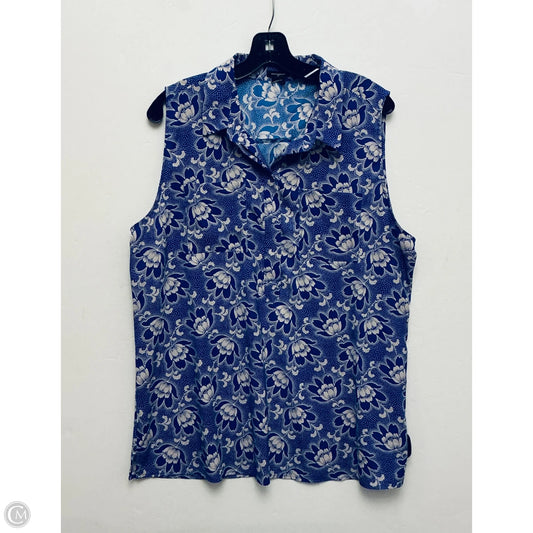Top Sleeveless By Ann Taylor In Blue, Size: Xxl