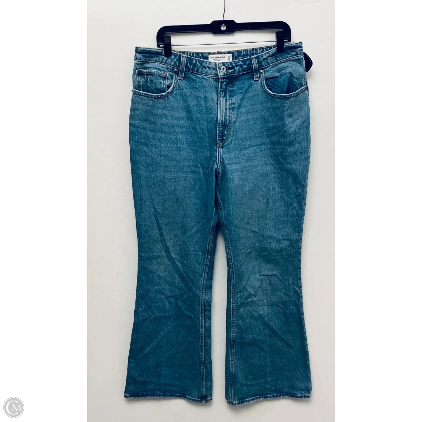 Jeans Flared By Abercrombie And Fitch In Blue Denim, Size: 14