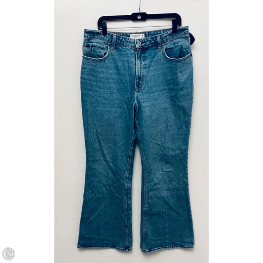Jeans Flared By Abercrombie And Fitch In Blue Denim, Size: 14